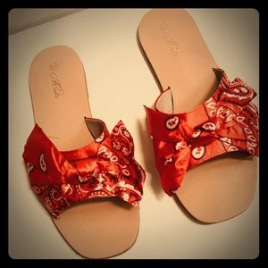 Red Bandana Sandals